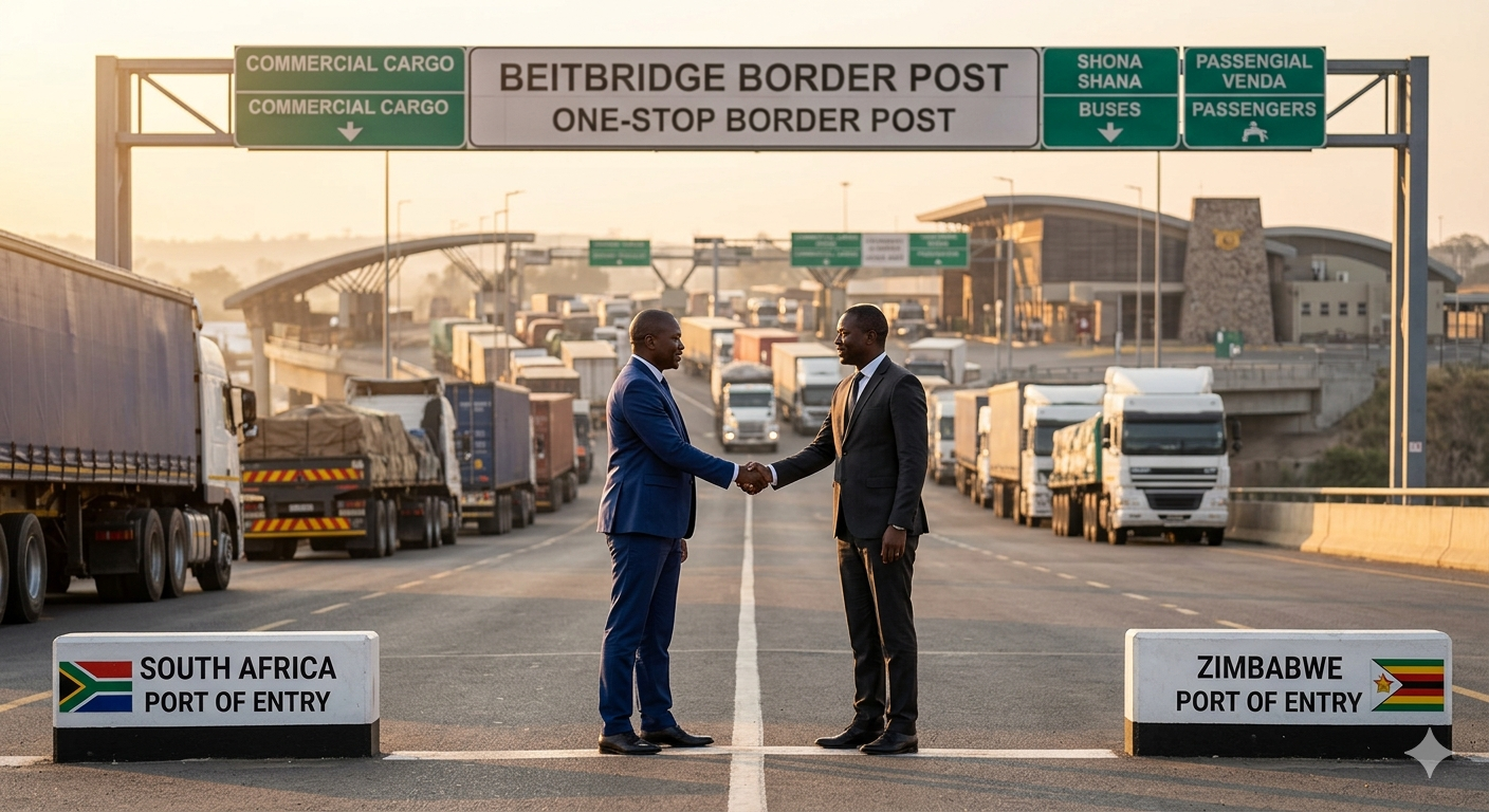 Cross-border trade at Beitbridge — South Africa and Zimbabwe
